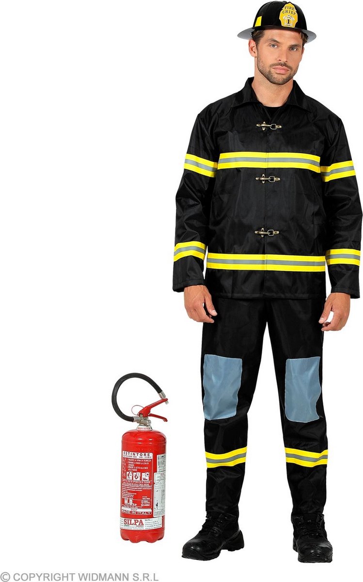 Brandweer Kostuum | Vuurbestrijdende Levensredder Brandweerman Kostuum | Medium | Carnaval kostuum | Verkleedkleding